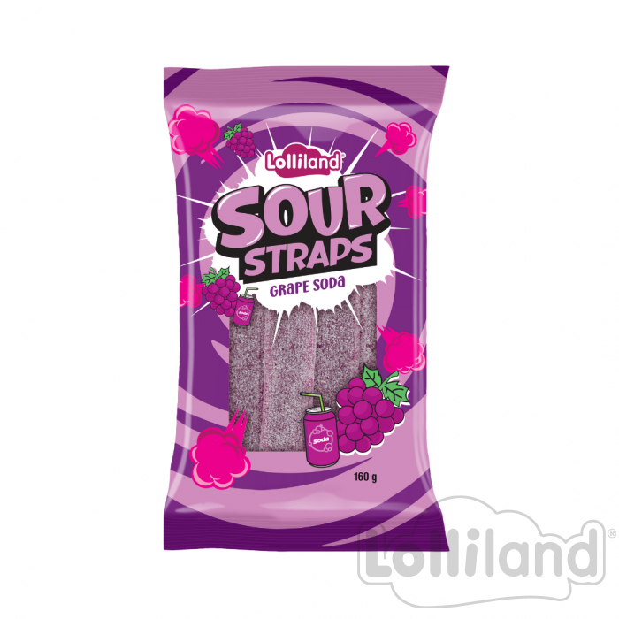 Sour Straps Grape Soda 160G