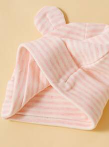 momscare 3pcs Cute Pink Rose Pattern Hats, Soft & Comfortable Bear Ear Caps, Suitable For Newborns And Infants - Adorable Baby Hats, Also Make Great Fontanel Gifts For Baby Girls