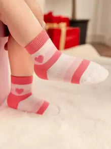 5pairs Baby Heart Pattern Socks