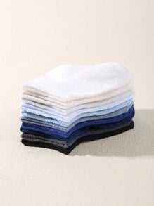 10 Pairs Soft Solid Color Baby Socks, Toddler Boys Socks, Classic Colors, Breathable & Comfortable, Suitable For 0-36 Months Babies Daily Wear, All Seasons, Baby Socks, Toddler Socks, Infant Socks, Short Socks, Solid Color Socks, Newborn Gift, Christmas Gift, Newborn Essential