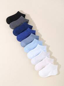 10 Pairs Soft Solid Color Baby Socks, Toddler Boys Socks, Classic Colors, Breathable & Comfortable, Suitable For 0-36 Months Babies Daily Wear, All Seasons, Baby Socks, Toddler Socks, Infant Socks, Short Socks, Solid Color Socks, Newborn Gift, Christmas Gift, Newborn Essential