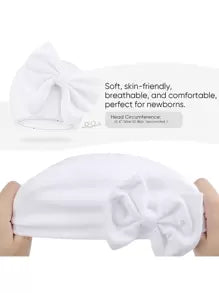 3sets Newborn Baby Double Layer Hat & Anti-Scratch Mittens Set, Breathable & Soft
