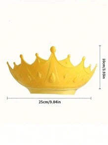 1pc Crown Shaped Adjustable Elastic Baby Shower Cap, Waterproof Shampoo Bath Ion Cover, Ear/Eye Guard Design, Kid Shampoo Cap, Bath