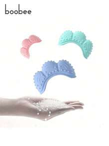 1pc Soft Breathable Silicone Gloves - Dotted Pattern, Suitable For Boys And Girls, Fit For Babies 3 Months And Above, Perfect For Baby Shower, Halloween, Christmas, New Year Gifts