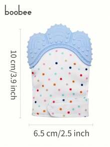1pc Soft Breathable Silicone Gloves - Dotted Pattern, Suitable For Boys And Girls, Fit For Babies 3 Months And Above, Perfect For Baby Shower, Halloween, Christmas, New Year Gifts