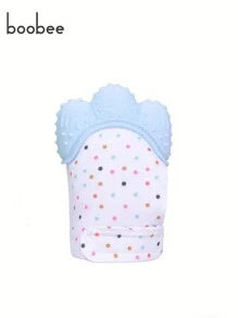 1pc Soft Breathable Silicone Gloves - Dotted Pattern, Suitable For Boys And Girls, Fit For Babies 3 Months And Above, Perfect For Baby Shower, Halloween, Christmas, New Year Gifts