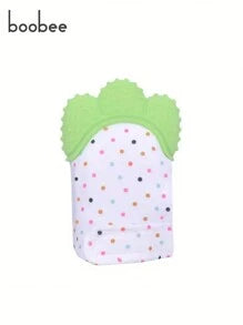 1pc Soft Breathable Silicone Gloves - Dotted Pattern, Suitable For Boys And Girls, Fit For Babies 3 Months And Above, Perfect For Baby Shower, Halloween, Christmas, New Year Gifts
