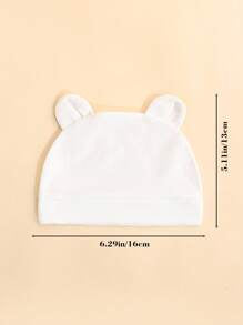 6pcs Newborn Baby Cotton Cute Hospital Hats, Thin & Breathable For Baby Boys & Girls, Suitable For Spring & Summer, Excellent As Gift