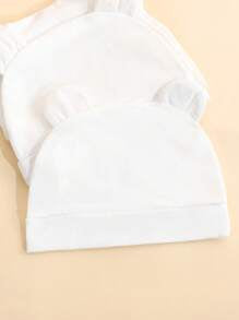 6pcs Newborn Baby Cotton Cute Hospital Hats, Thin & Breathable For Baby Boys & Girls, Suitable For Spring & Summer, Excellent As Gift