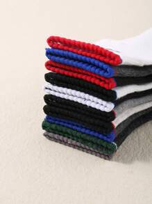 20 Pairs Boys' Socks, 10 Pairs Baby Socks - Cute Letter & Striped Athletic Socks, Toddler Low-Cut Socks, Children Socks, Unisex, Newborn Infant Socks, Baby Party Decor Halloween Christmas Gift