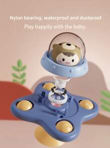 1pc Suction Cup Rotator Toy, Cartoon Airplane Pacifier Toy For Toddlers, Funny Suction Cup Rotator Early Education Tabletop Game, Sensory Toy, Spinning Top Toy, Sensory Toy For Toddlers, Recommended Calming Gift For Children's Day Party
