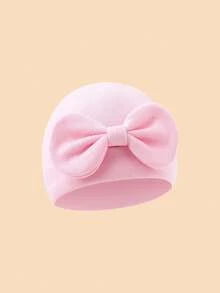 3pcs/1pc Soft & Breathable Bow Decor Newborn Baby Hospital Hat, Cute Design Suitable For Baby Boys & Girls All Seasons, Great As Gift