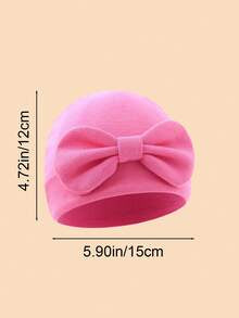 3pcs/1pc Soft & Breathable Bow Decor Newborn Baby Hospital Hat, Cute Design Suitable For Baby Boys & Girls All Seasons, Great As Gift