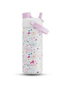 Powcan 18oz Insulated Water Bottle With 2-In-1 Straw Lid, 24 Hours Cold Retention, Leak-Proof, Stainless Steel Double Wall, Suitable For Sports, Fitness, Travel And School
