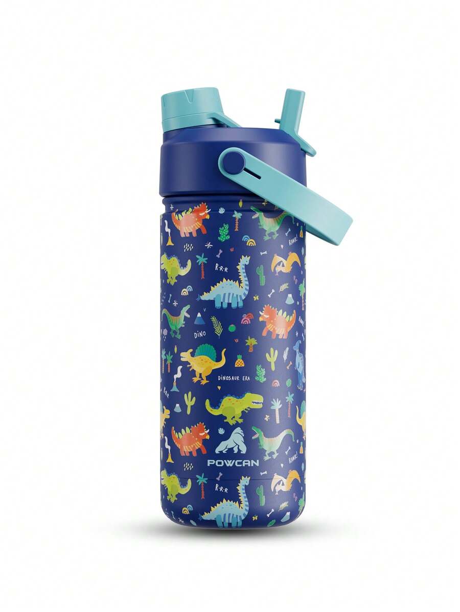 Powcan 18oz Insulated Water Bottle With 2-In-1 Straw Lid, 24 Hours Cold Retention, Leak-Proof, Stainless Steel Double Wall, Suitable For Sports, Fitness, Travel And School