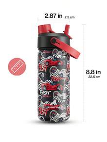 Powcan 18oz Insulated Water Bottle With 2-In-1 Straw Lid, 24 Hours Cold Retention, Leak-Proof, Stainless Steel Double Wall, Suitable For Sports, Fitness, Travel And School