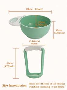 1pc Baby Hand-Powered Food Grinder, Infant & Toddler Feeding Puree Blender, Fruit/Vegetable Masher & Bowl Set, Feeding Utensils, Infant Care Supplies