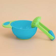 1pc Baby Hand-Powered Food Grinder, Infant & Toddler Feeding Puree Blender, Fruit/Vegetable Masher & Bowl Set, Feeding Utensils, Infant Care Supplies