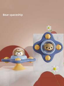 1pc Suction Cup Rotator Toy, Cartoon Airplane Pacifier Toy For Toddlers, Funny Suction Cup Rotator Early Education Tabletop Game, Sensory Toy, Spinning Top Toy, Sensory Toy For Toddlers, Recommended Calming Gift For Children's Day Party