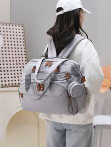 Portable Handbag Backpack Diaper Bag, Large Capacity Mommy Bag For Outdoor Use