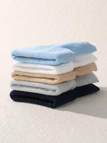 10 Pairs Newborn/Baby Boy Solid Color Thick Warm Flip-Top Socks