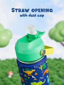 12oz/355ml Stainless Steel Vacuum Insulated Water Bottle With Leak-Proof Nipple Cap And Soft Spout, Suitable For Students And Outdoor Travel