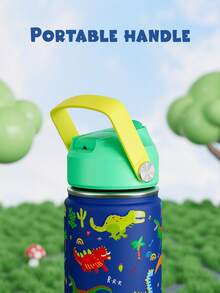 12oz/355ml Stainless Steel Vacuum Insulated Water Bottle With Leak-Proof Nipple Cap And Soft Spout, Suitable For Students And Outdoor Travel