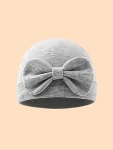 3pcs/1pc Soft & Breathable Bow Decor Newborn Baby Hospital Hat, Cute Design Suitable For Baby Boys & Girls All Seasons, Great As Gift