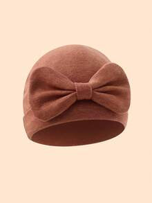 3pcs/1pc Soft & Breathable Bow Decor Newborn Baby Hospital Hat, Cute Design Suitable For Baby Boys & Girls All Seasons, Great As Gift