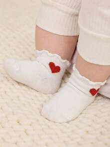 Cozy Pixies 5 Pairs Of Baby Socks, Love Bow, Cute Lace Socks, Warm Indoor And Outdoor Can Be Worn