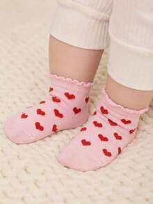 Cozy Pixies 5 Pairs Of Baby Socks, Love Bow, Cute Lace Socks, Warm Indoor And Outdoor Can Be Worn