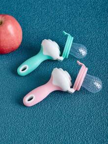 1pc Baby Fruit & Vegetable Teether, Cute Design Baby Food Feeder, Silicone Teething Stick, Anti-Bite Silicone Pacifier Holder