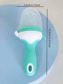 1pc Baby Fruit & Vegetable Teether, Cute Design Baby Food Feeder, Silicone Teething Stick, Anti-Bite Silicone Pacifier Holder