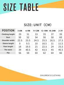 Baby Girl Cartoon Print Short Sleeve Top And Solid Color Denim Shorts
