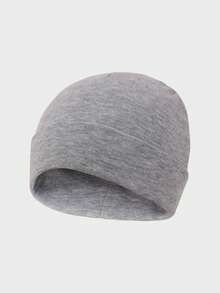 6pcs/Set 0-3M Newborn Cute Solid Color Knit Hat Set, Suitable For Autumn/Winter Daily Wear, Baby Beanie