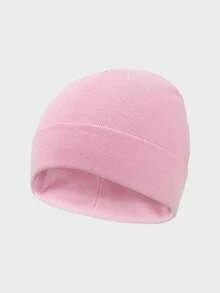6pcs/Set 0-3M Newborn Cute Solid Color Knit Hat Set, Suitable For Autumn/Winter Daily Wear, Baby Beanie