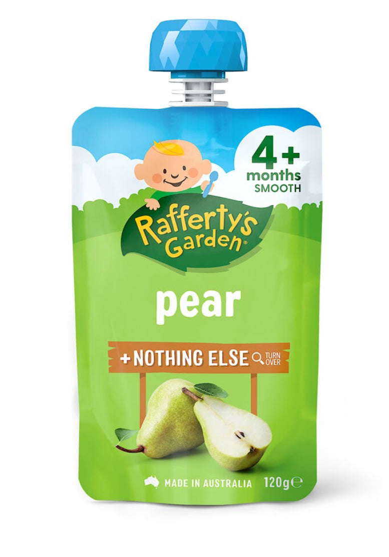 Rafferty's Garden Pear Puree & Nothing Else Baby Food Pouch 4+ Months 120g