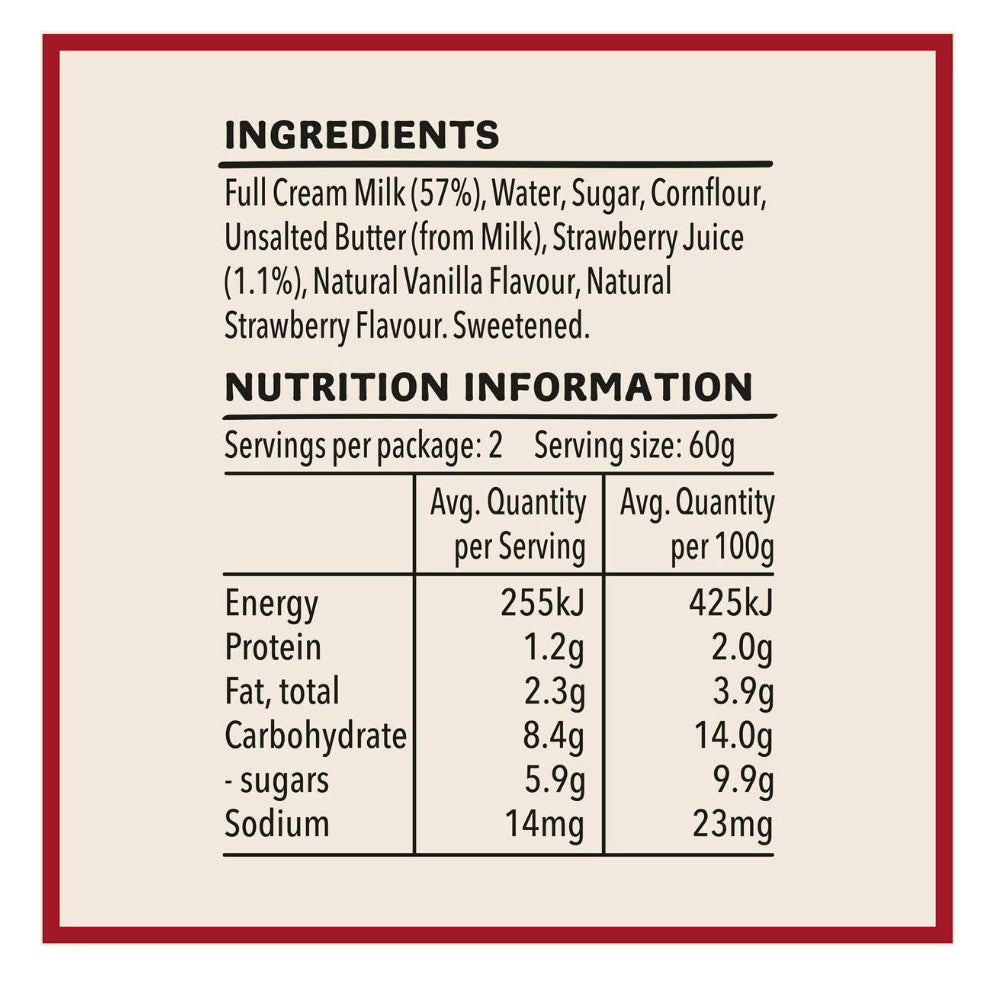 Heinz Baby Food 8+ Months Strawberry Vanilla Custard 120g