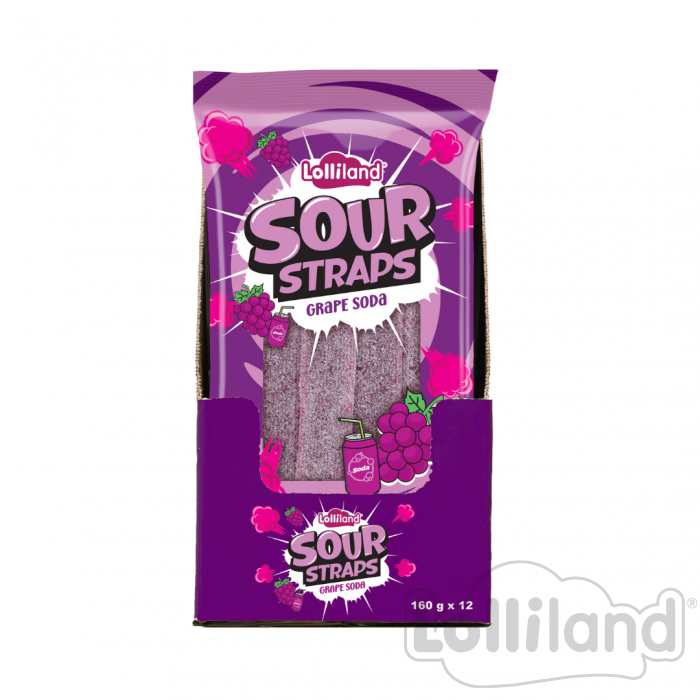 Sour Straps Grape Soda 160G