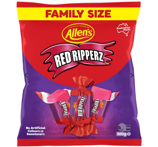 Allen's Red Ripperz Family Share Bag 300g