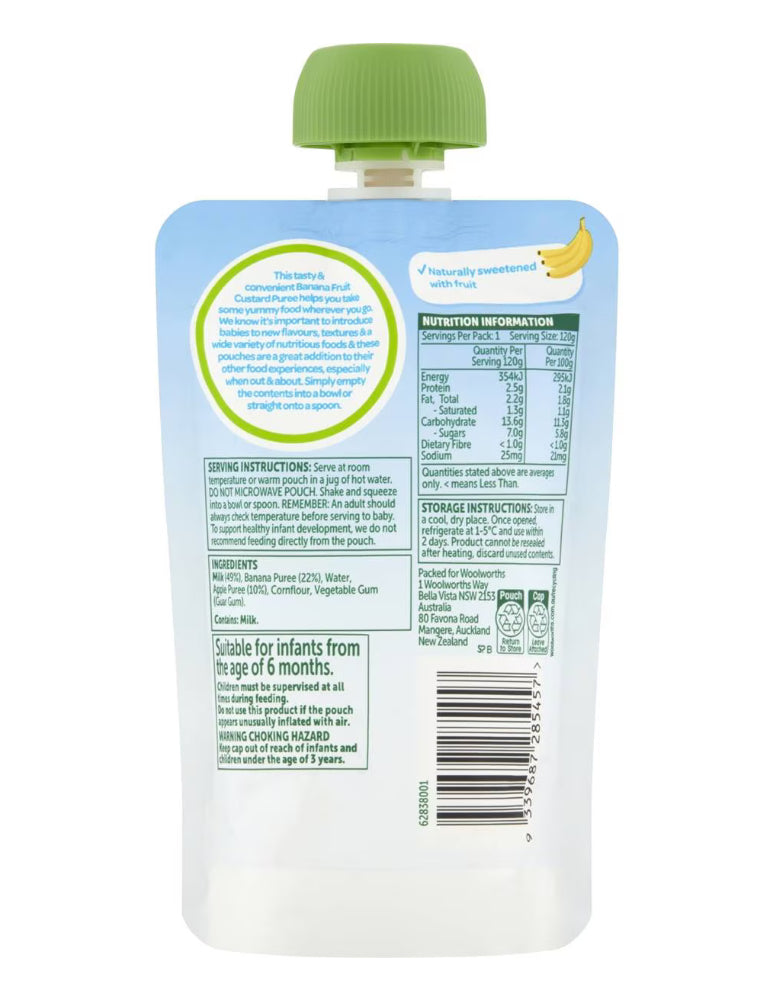 Smiling Tums Banana Custard 120g