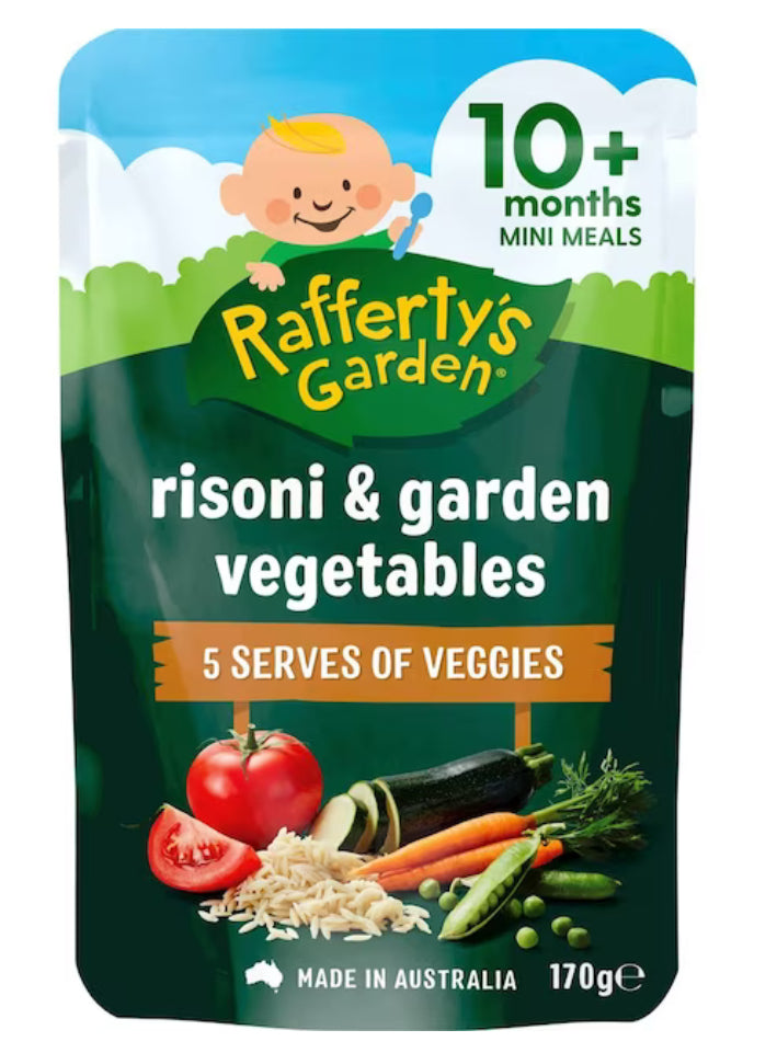 Rafferty's Garden Baby Food Pouch Risoni Pasta & Garden Vegetables 10+ Months 170g
