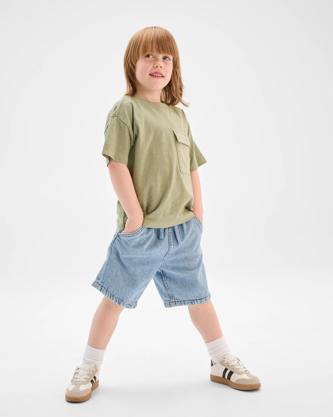 Australian Cotton Oversized Washed Pocket T-Shirt