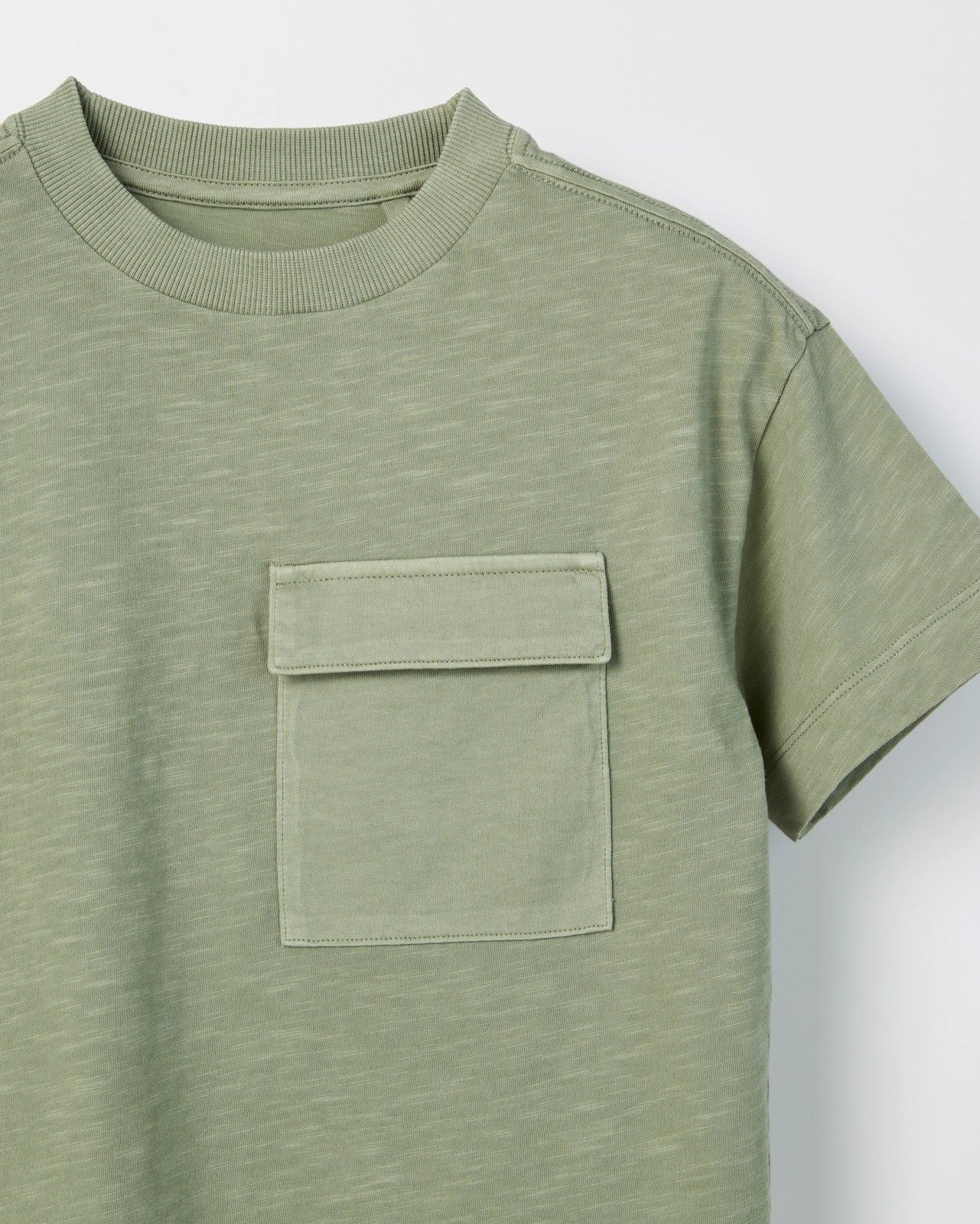 Australian Cotton Oversized Washed Pocket T-Shirt