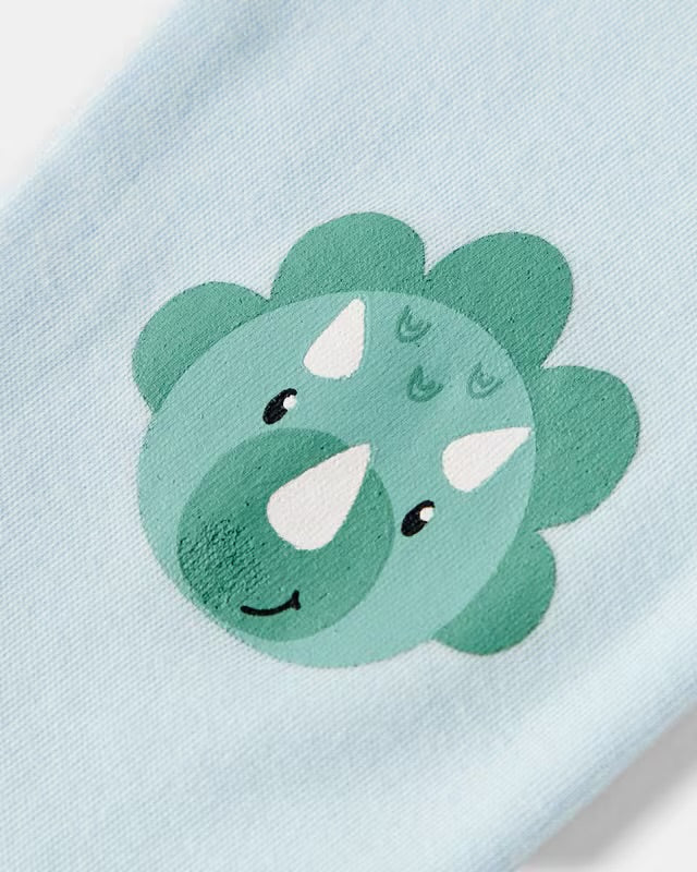 Animal Print Leggings- Dino Face -(size 3-6M)