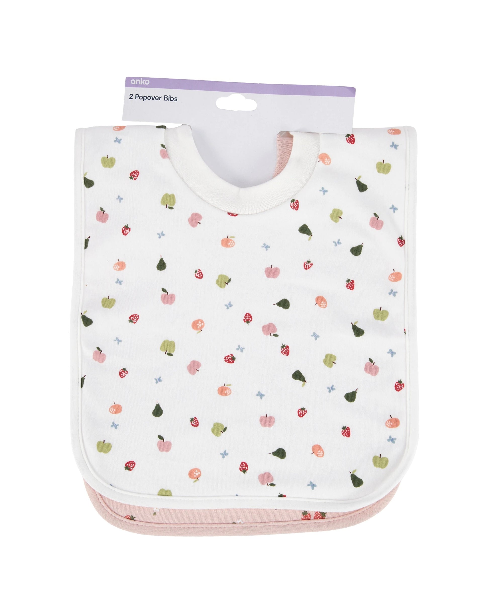 2 Pack Popover Bibs - Fruits