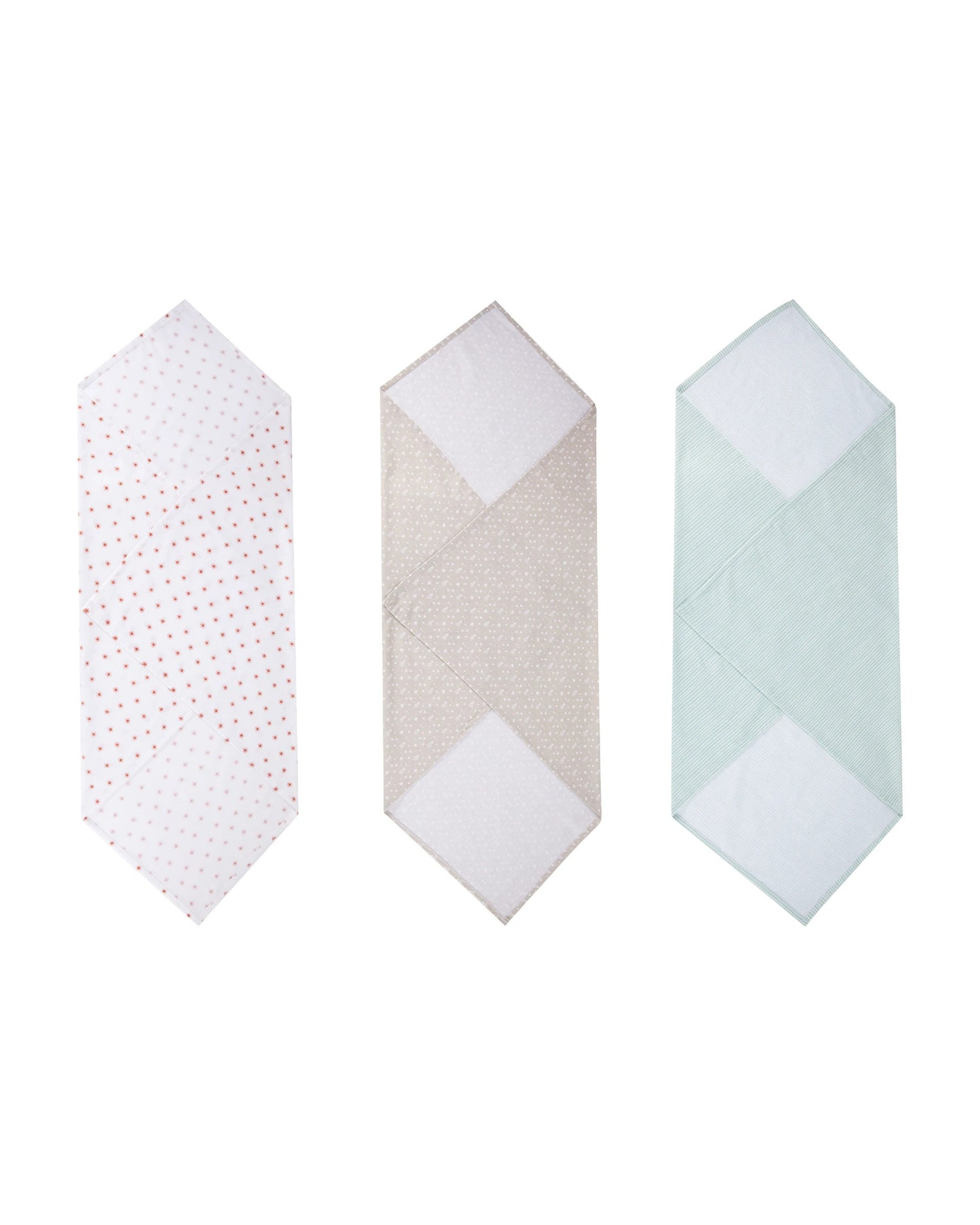 3 Pack Cotton Flannelette Wraps - Stars