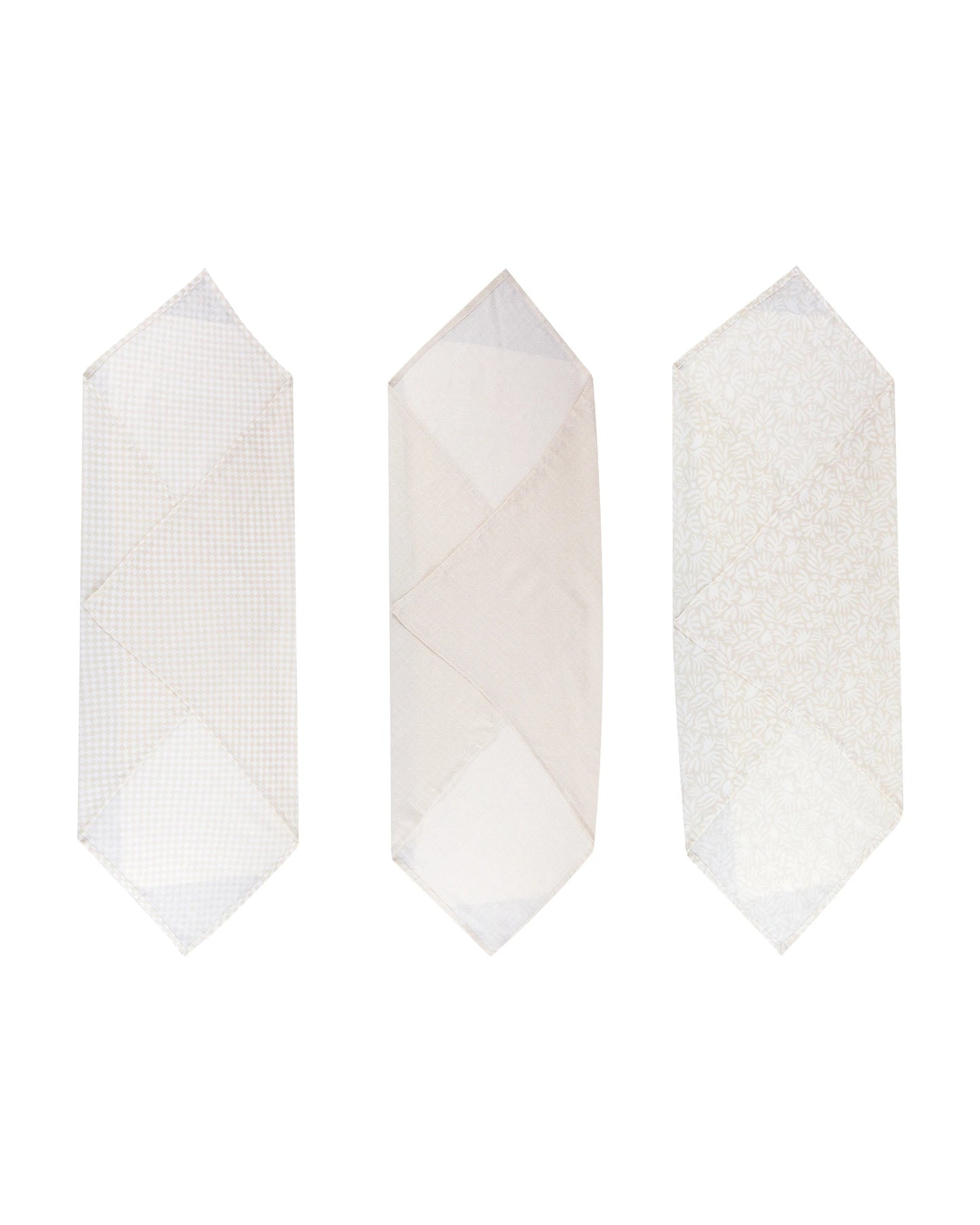 3 Pack Organic Cotton Muslin Wraps - Boho