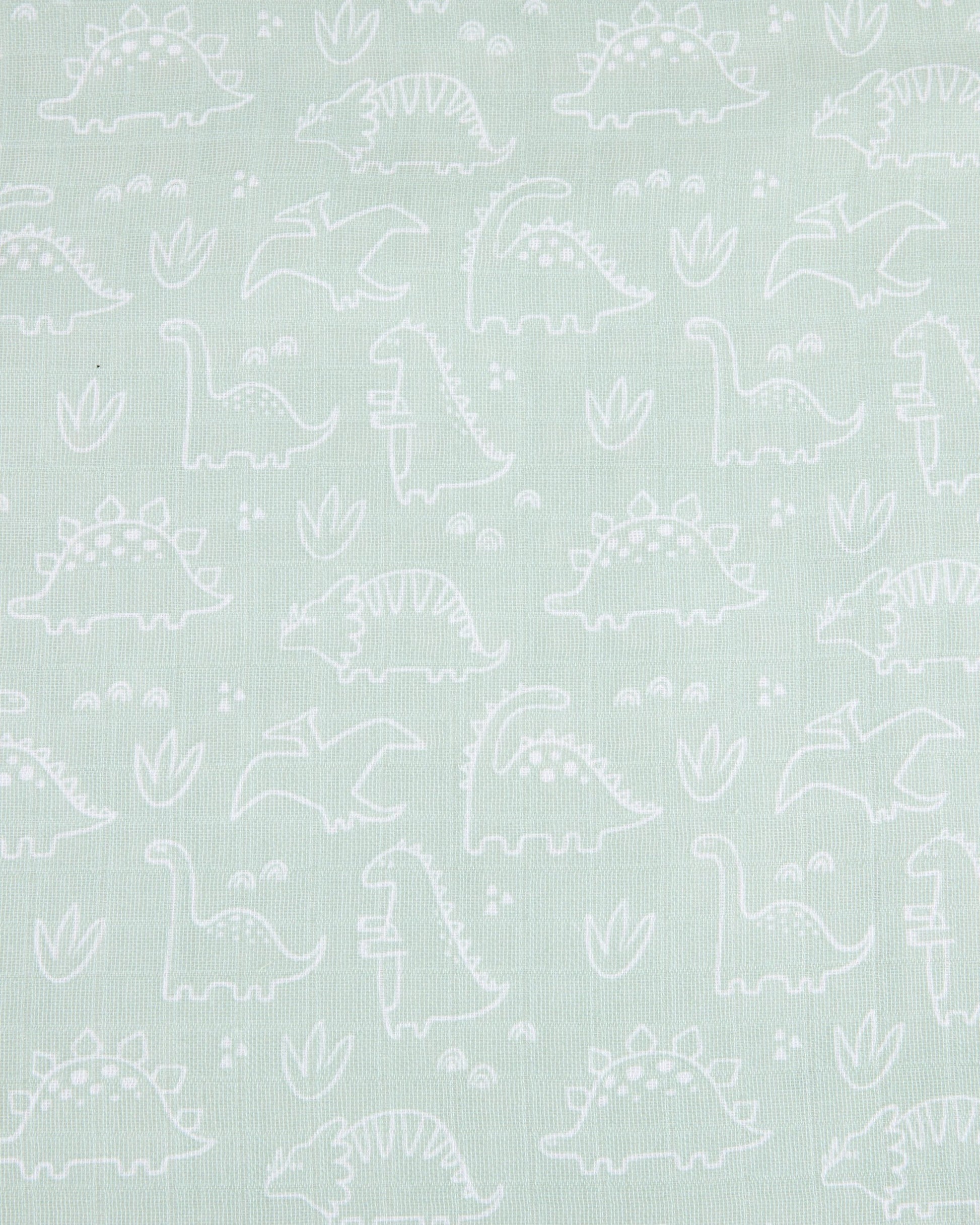 3 Pack Organic Cotton Muslin Wraps - Dino