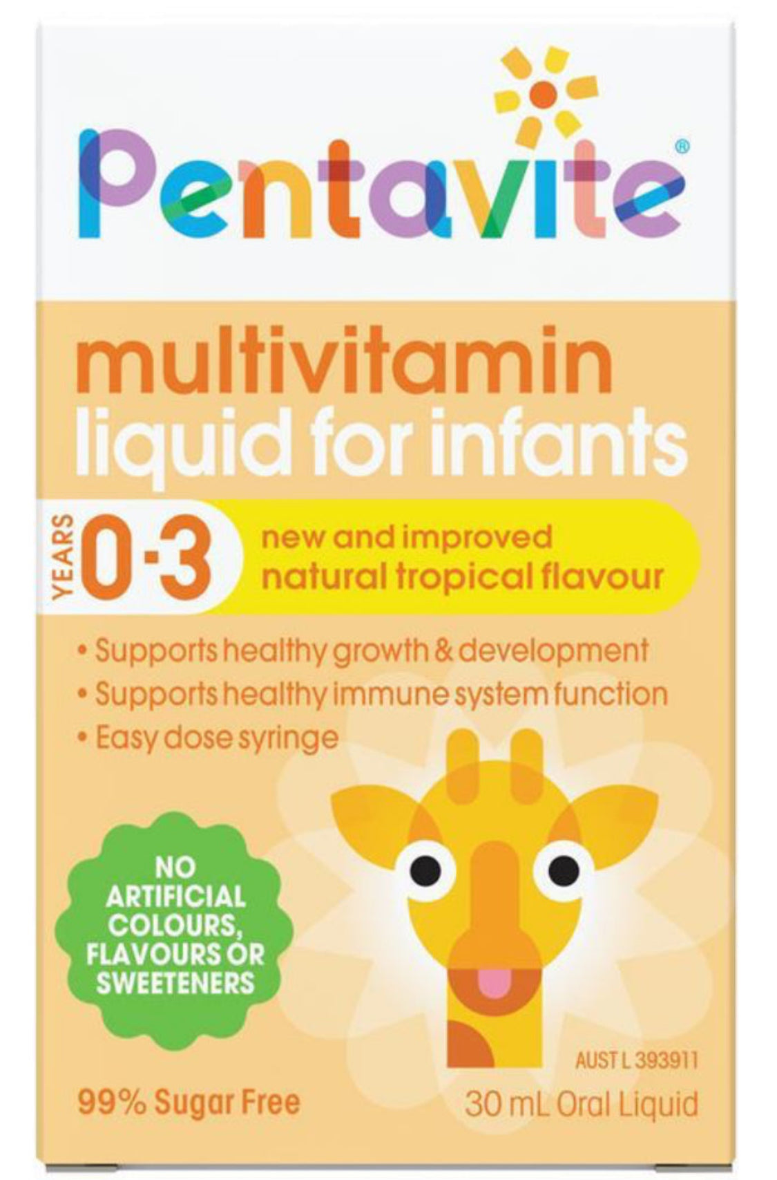Pentavite Multivitamin Liquid For Infants 30ml Tropical Flavour